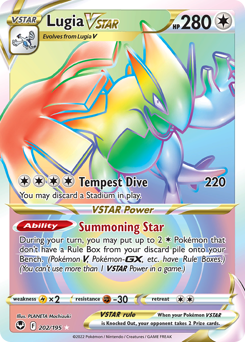 Lugia VSTAR (Secret) (202) 202/195 Secret Rare Silver Tempest Pokemon Card Single