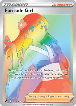 Furisode Girl (Secret) 205/195 Secret Rare Silver Tempest Pokemon Card Single