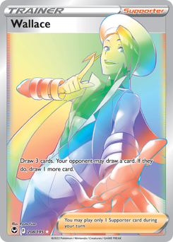 Wallace (Secret) 208/195 Secret Rare Silver Tempest Pokemon Card Single