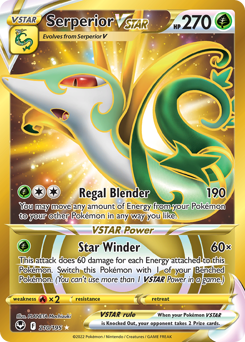 Serperior VSTAR (Secret) (210) 210/195 Secret Rare Silver Tempest Pokemon Card Single