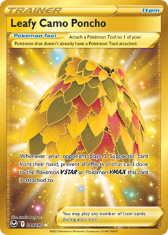 Leafy Camo Poncho (Secret) 214/195 Secret Rare Silver Tempest Pokemon Card Single