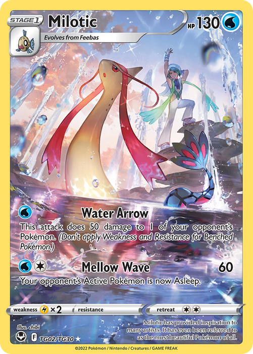 Milotic Trainer Gallery TG02/TG30 Ultra Rare Silver Tempest Pokemon Card Single
