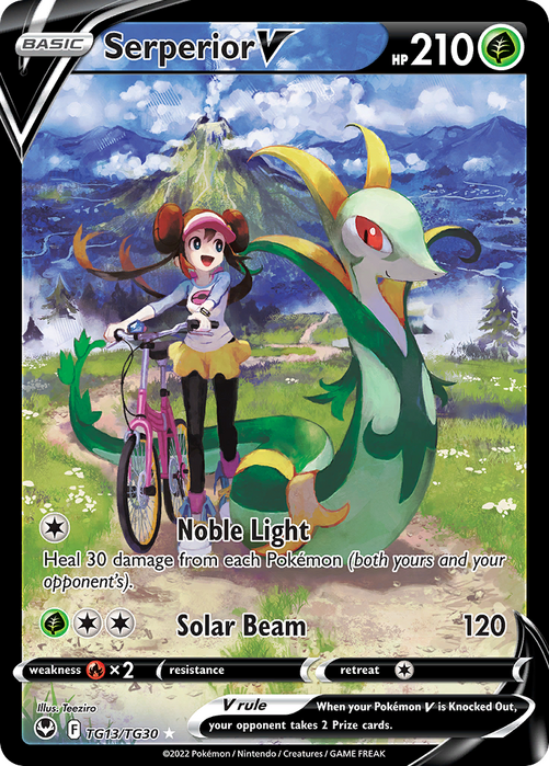 Serperior V Trainer Gallery TG13/TG30 Ultra Rare Silver Tempest Pokemon Card Single