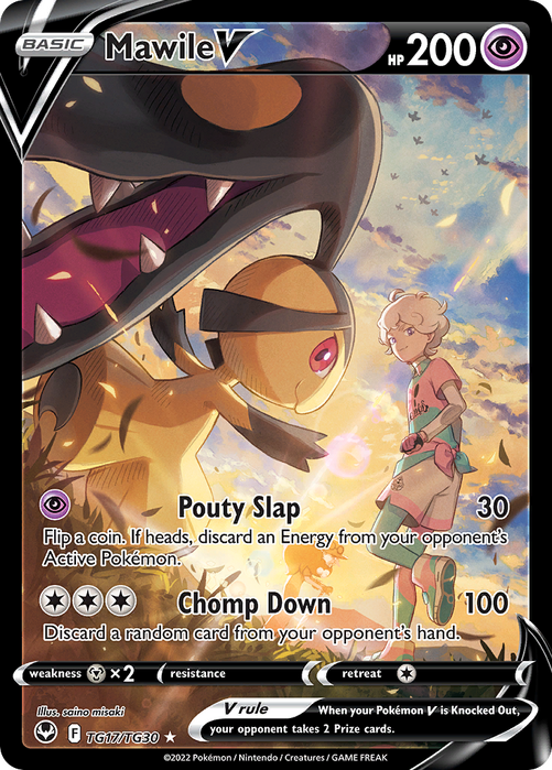 Mawile V Trainer Gallery TG17/TG30 Ultra Rare Silver Tempest Pokemon Card Single
