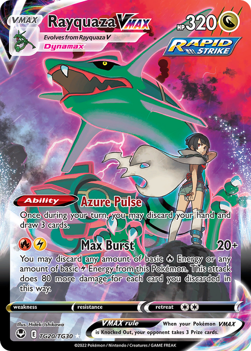 Rayquaza VMAX Trainer Gallery TG20/TG30 Ultra Rare Silver Tempest Pokemon Card Single