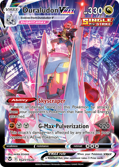 Duraludon VMAX Trainer Gallery TG21/TG30 Ultra Rare Silver Tempest Pokemon Card Single