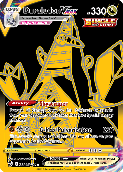 Duraludon VMAX (Secret) Trainer Gallery TG30/TG30 Secret Rare Silver Tempest Pokemon Card Single
