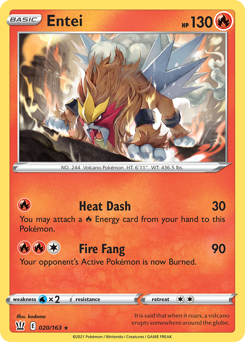Entei 20/163 Holo Rare Battle Styles