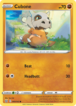 Cubone 69/163 Common Battle Styles