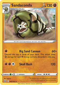Sandaconda 82/163 Holo Rare Battle Styles