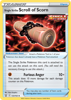 Single Strike Scroll of Scorn 133/163 Uncommon Battle Styles