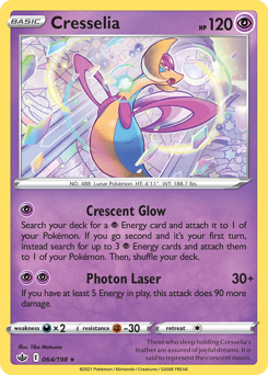 Cresselia 064/198 Holo Rare Chilling Reign Singles