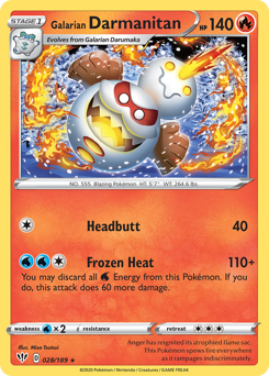 Galarian Darmanitan (28) 028/189 Rare