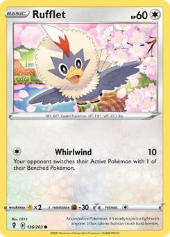 Rufflet 136/203 Common  Evolving Skies Singles