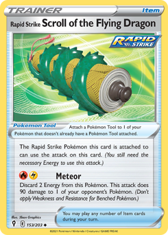 Rapid Strike Scroll of the Flying Dragon 153/203 Uncommon  Evolving Skies Singles
