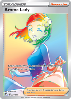 Aroma Lady (Secret) 221/203 Secret Rare  Evolving Skies Singles