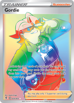 Gordie (Secret) 223/203 Secret Rare  Evolving Skies Singles