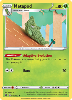 SWSH Rebel Clash   002/192   Metapod   Uncommon
