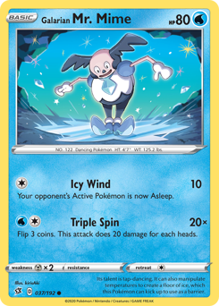 SWSH Rebel Clash   037/192   Galarian Mr. Mime   Common