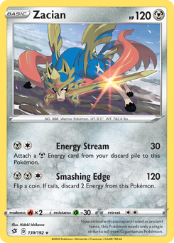 SWSH Rebel Clash   139/192   Zacian   Rare