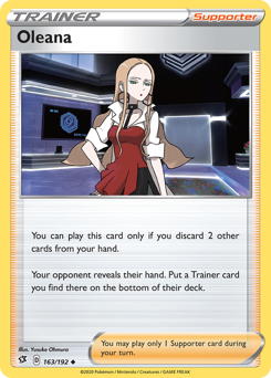 SWSH Rebel Clash   163/192   Oleana   Uncommon