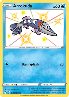 Arrokuda Shiny Holo Rare SV031/SV122 Shining Fates Singles