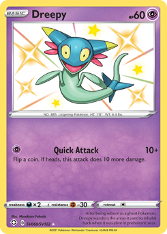 Dreepy Shiny Holo Rare SV060/SV122 Shining Fates Singles