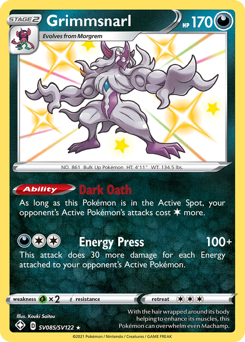Grimmsnarl Shiny Holo Rare SV085/SV122 Shining Fates Singles