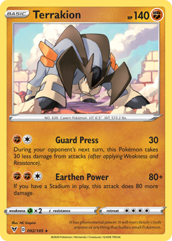 Terrakion 092/185 Rare Vivid Voltage Singles