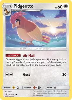 Pidgeotto (123/181) Team Up