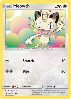 Meowth (125/181) Team Up