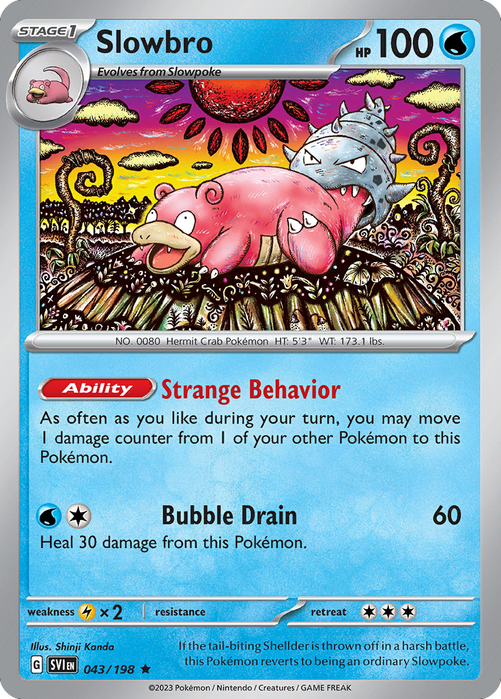 Slowbro 043/198 Rare Scarlet & Violet Pokemon Card