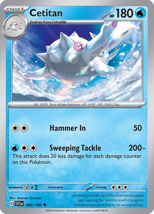 Cetitan 060/198 Uncommon Scarlet & Violet Pokemon Card