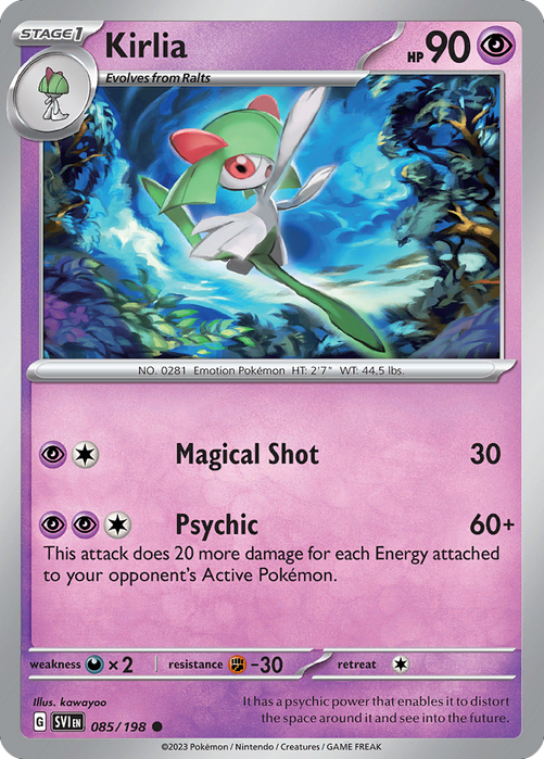 Kirlia 085/198 Common Scarlet & Violet Pokemon Card