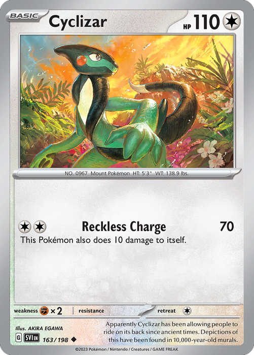 Cyclizar 163/198 Uncommon Scarlet & Violet Pokemon Card