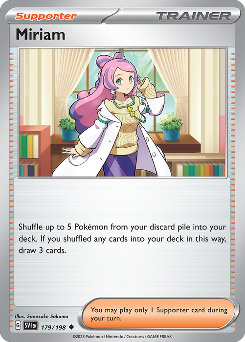 Miriam 179/198 Uncommon Scarlet & Violet Pokemon Card