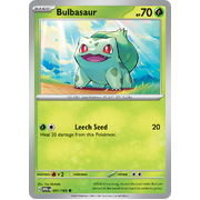 Reverse Holo  Bulbasaur 001/165 Common Scarlet & Violet 151 Pokemon card