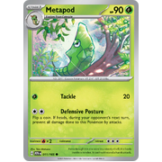 Metapod 011/165 Common Scarlet & Violet 151 Pokemon card Reverse Holo