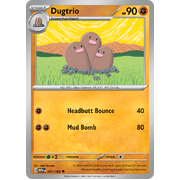 Reverse Holo Dugtrio 051/165 Uncommon Scarlet & Violet 151 Pokemon card