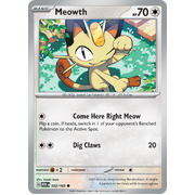 Meowth 052/165 Common Scarlet & Violet 151 Pokemon card Reverse Holo
