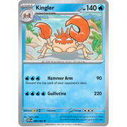 Kingler 099/165 Uncommon Scarlet & Violet 151 Pokemon card Reverse Holo