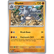 Rhydon 112/165 Uncommon Scarlet & Violet 151 Pokemon card Reverse Holo