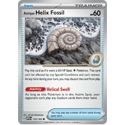Antique Helix Fossil 153/165 Common Scarlet & Violet 151 Pokemon card Reverse Holo