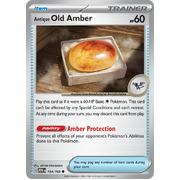 Reverse Holo Antique Old Amber 154/165 Common Scarlet & Violet 151 Pokemon card