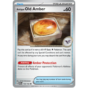 Antique Old Amber 154/165 Common Scarlet & Violet 151 Pokemon card Reverse Holo