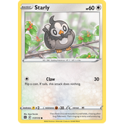 Rev Holo Starly Common 117/172 Brilliant Stars Singles