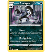Reverse Holo Galarian Obstagoon Holo Rare 161/264 Fusion Strike Singles