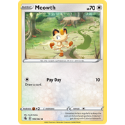 Reverse Holo Meowth Common 199/264 Fusion Strike Singles