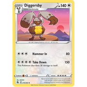 Reverse Holo Diggersby Uncommon 215/264 Fusion Strike Singles