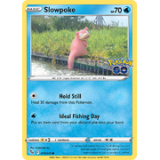 Reverse Holo Slowpoke 019/078 Common Pokemon Go Pokemon Card Single